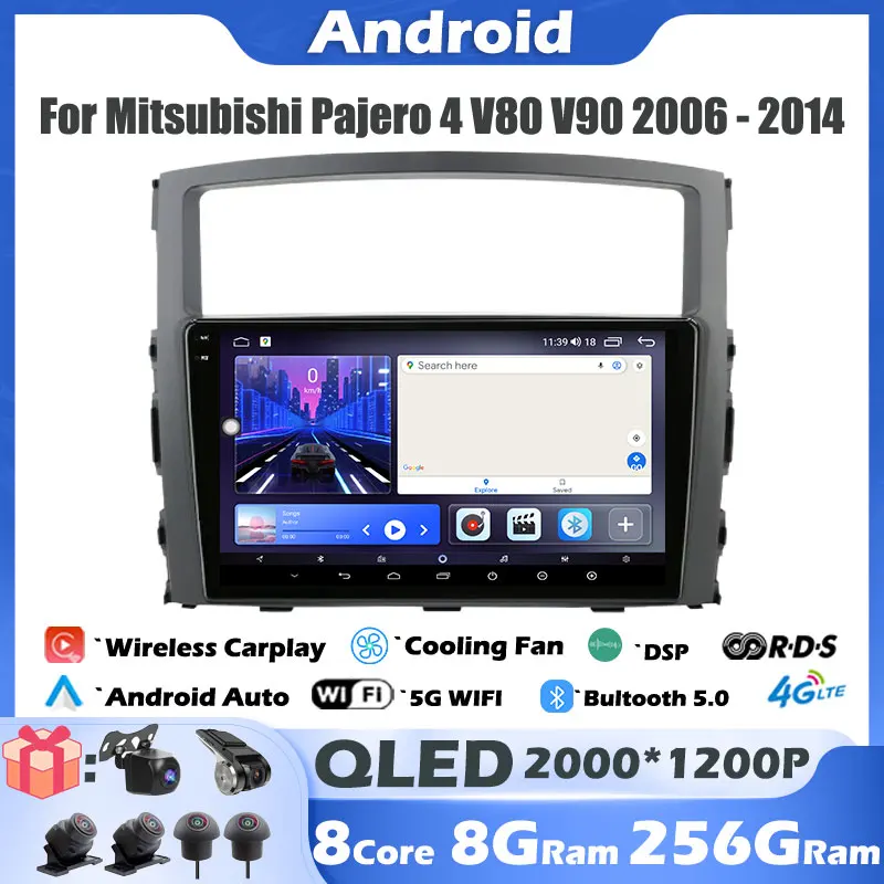 

Touch Screen For Mitsubishi Pajero 4 V80 V90 2006 - 2014 Android 14 Car Radio Multimedia Video Player Navigation Stereo GPS