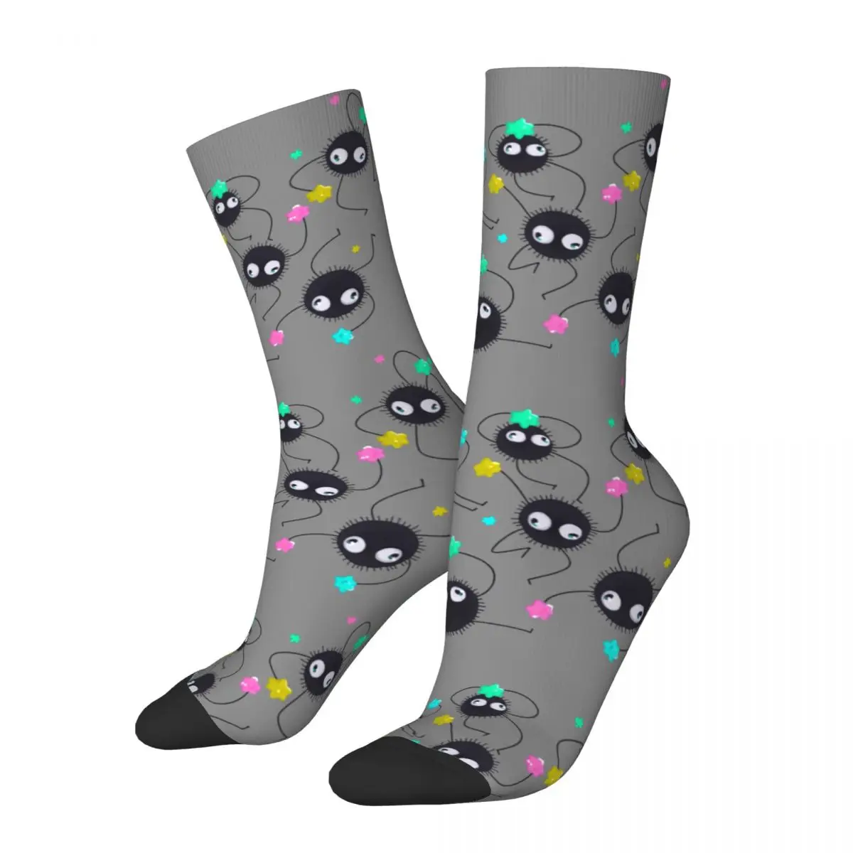 Autumn Winter Studio Ghiblis Hip-hop Women Men Susuwatari Soot Sprites Socks Aways Sweat Absorbing Crew Socks