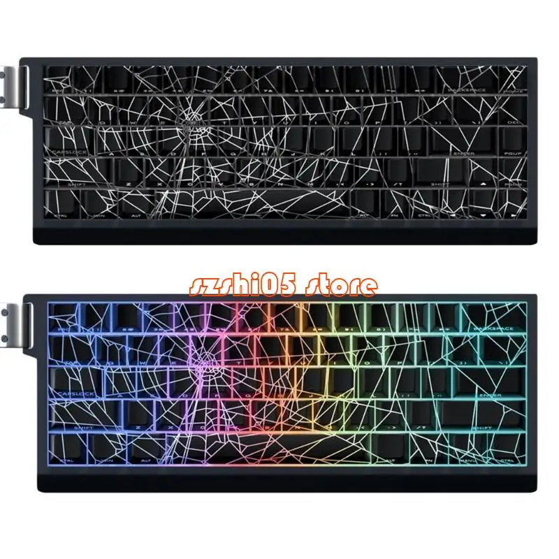 

781E 64/74Key Spiders Web Side Print Translucents Keycaps Original Profile for 61/64/68