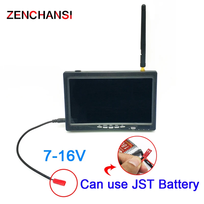 Lange Afstand 5.8G Zender TS-5W Fpv Fm Module Audio En Cmos1200tvl Nacht Visi Camera Met 7 Inch Tn Hd Fpv Monitor