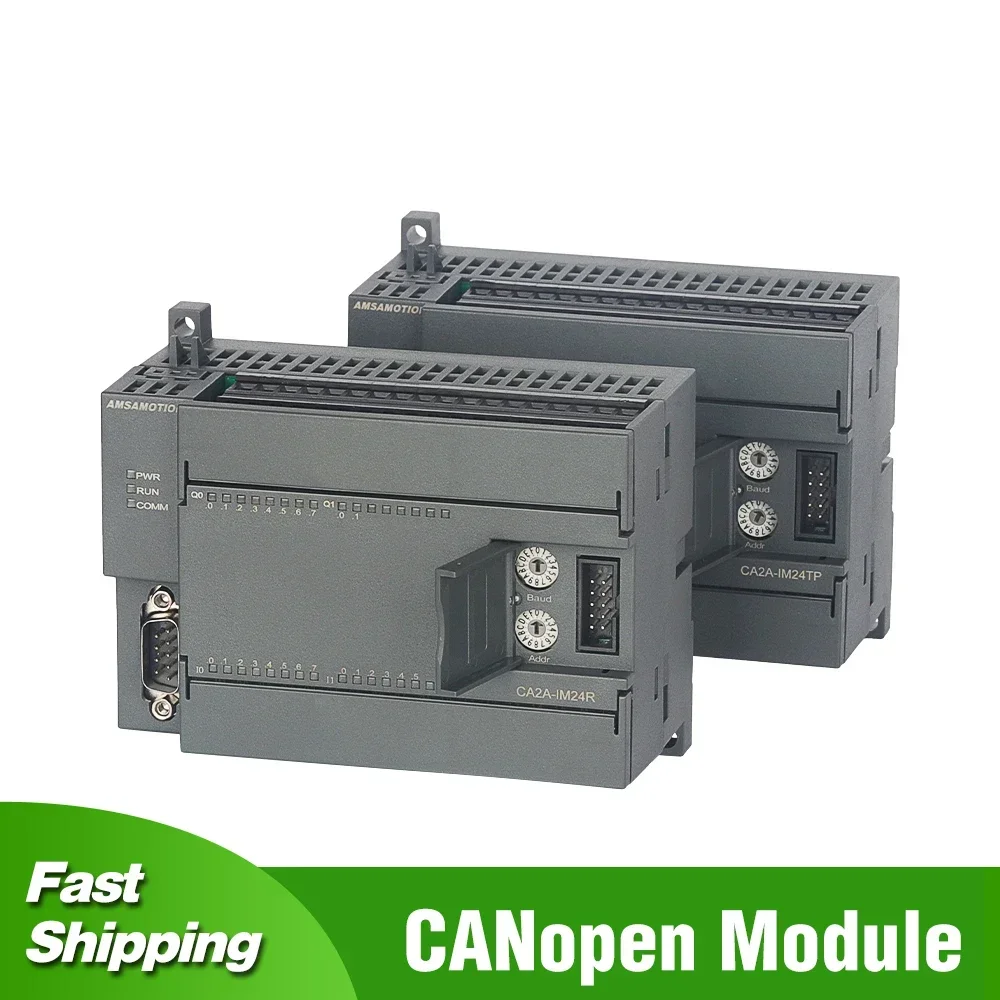 CANopen Remote IO Module Digital 14I 10O CA2A-IM24R CA2A-IM24TP CAN Bus Communication Acquisition Distributed Expansion Module