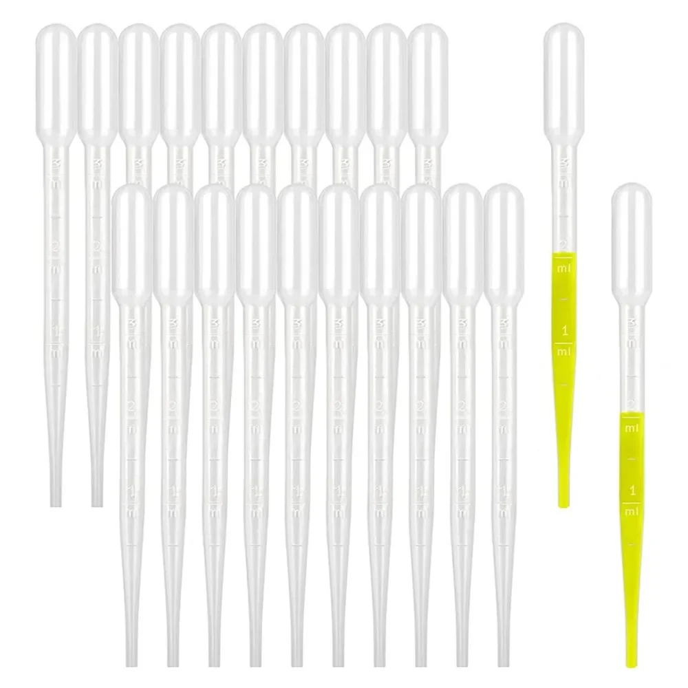 

100PCS 3ml Disposable Plastic Transfer Pipettes, Calibrated Dropper Suitable for Science Laboratory DIY Art