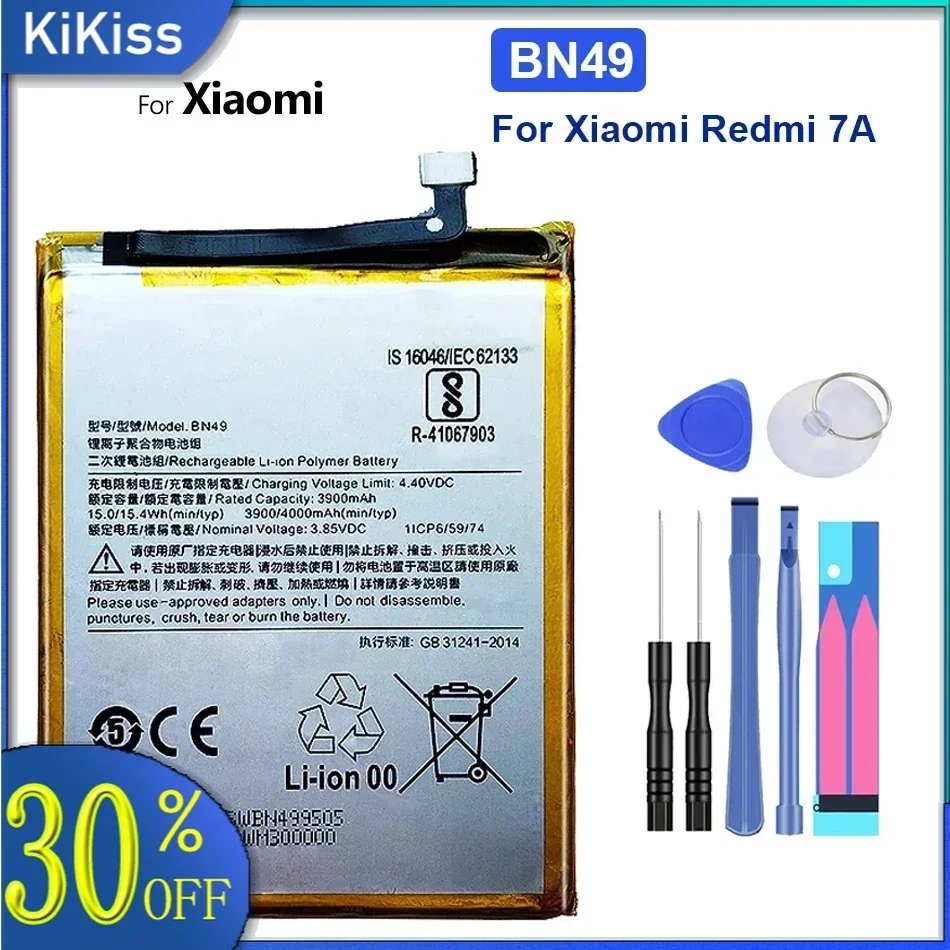 

Battery For Xiaomi Red mi BN49 4000mAh battery For Xiao mi Redmi 7A Redmi7A Redmi 7 A For Redrice BN 49 Bateria