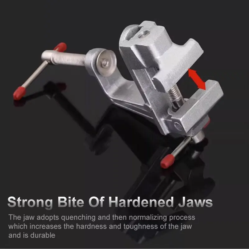 

35MM Aluminum Alloy Table Bench Vise, Multi‑functional Bench Clamp, Desktop Screw Vise Suitable for Repair Tools and Mold Fixing