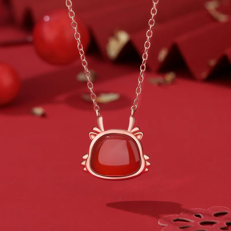 

Женское ожерелье-цепочка из стерлингового серебра 925 пробы в форме дракона, розовое золото, ожерелье для женщин, персонализированные ювелирные изделия на заказ, подарки на день рождения