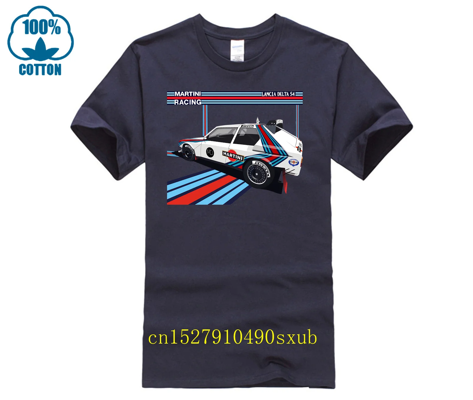 Lancia Delta S4 Hf Martini Racing Avatarlo Winner Old Wrc T-shirt Kaus Katun Nyaman