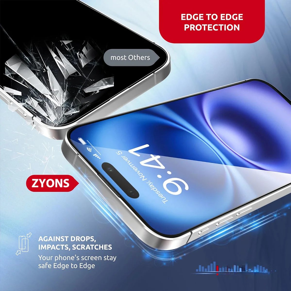 Gehärtetes Glas, 1–5 Stück, für iPhone 18/17/16/15/14/13/12/11 Pro Max, X/XS/XR/14/15/16/17 Plus – hochauflösender Displayschutz für iPhone 18. – Detail 4
