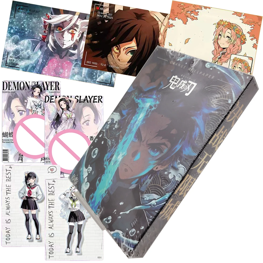 

Demon Slayer Fun Card Bricks Toys High Score Classic Japanese Anime Limited Edition Character Metal Cards Christmas Party Gifts
