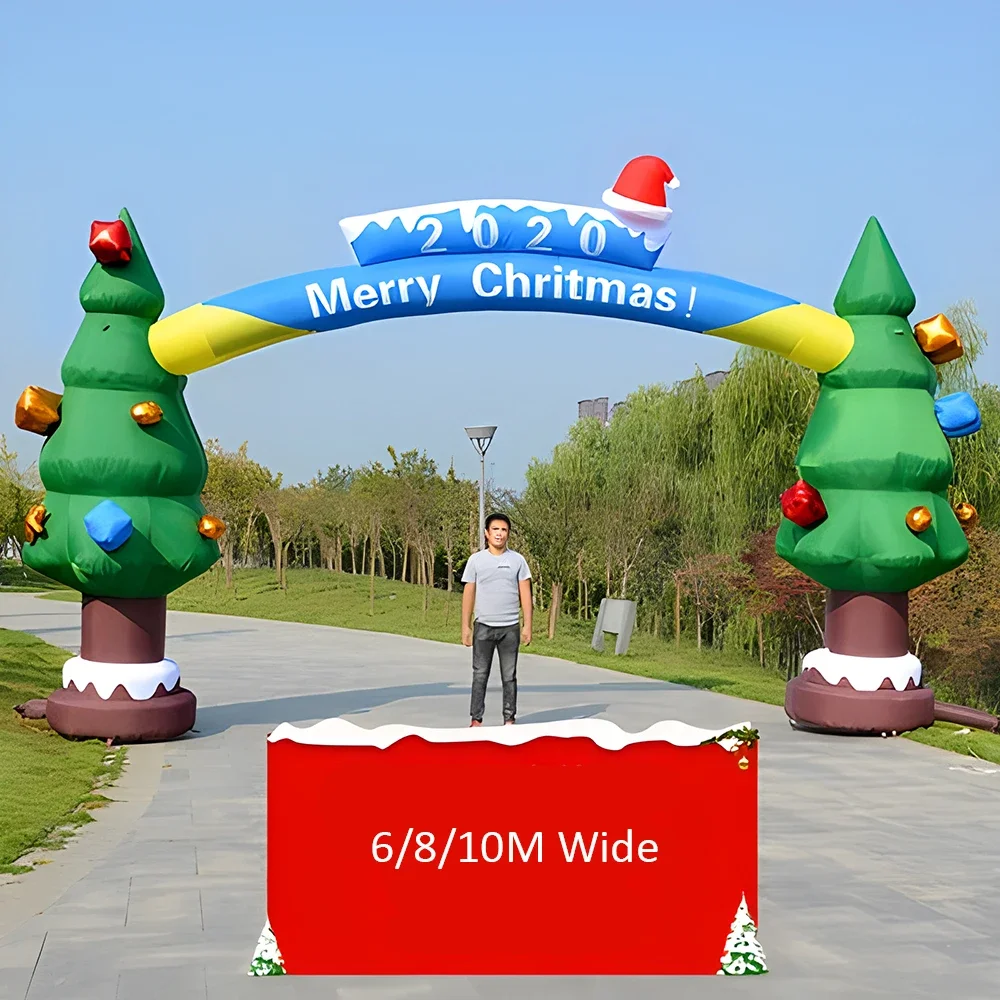 Hot sale 10 styles Giant Inflatable Santa Claus Archway Air Blow Christmas Event Entrance Arch Interior Outdoor decorations