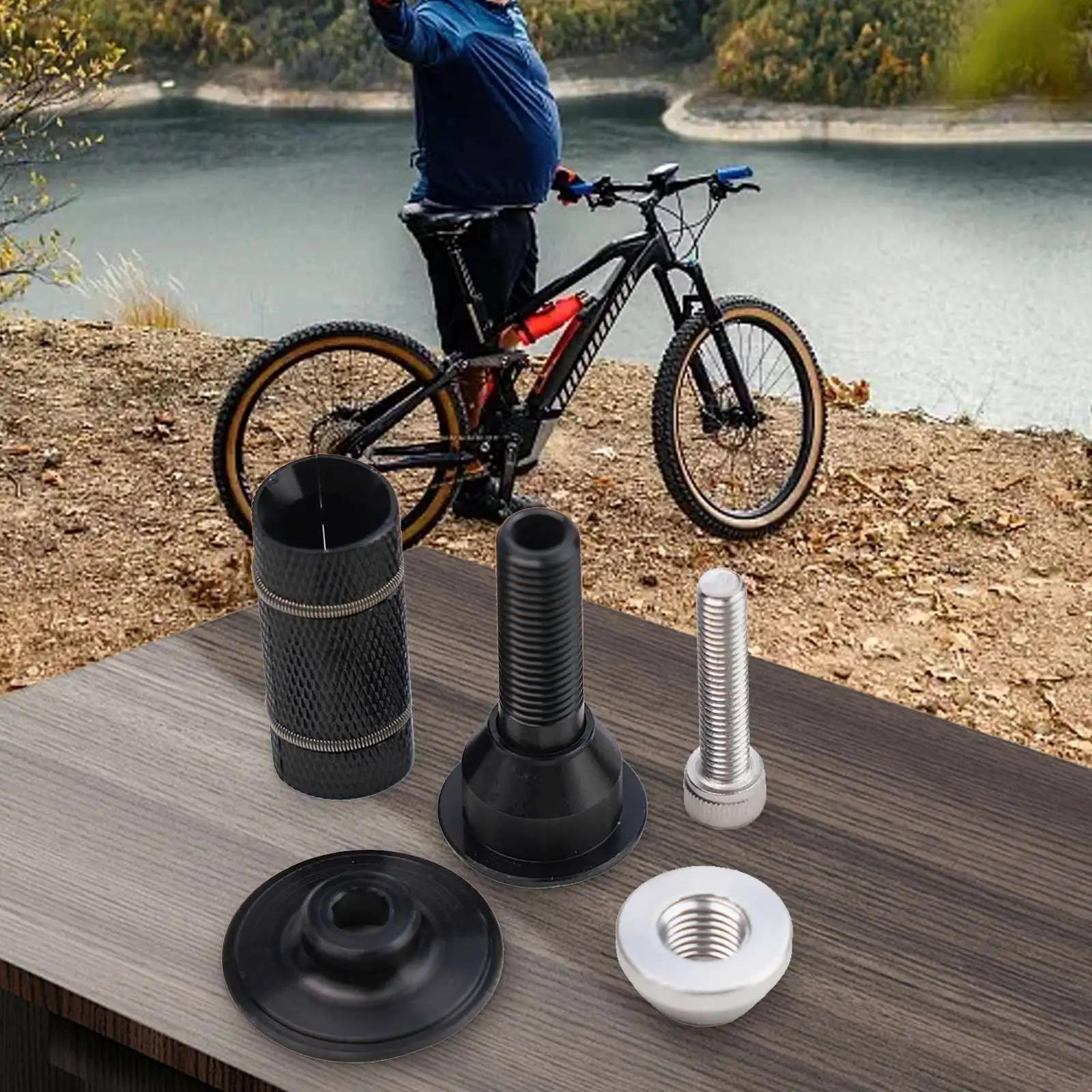 دراجة جبلية توسيع المسمار الجبهة شوكة المقود معلقة القلب دراجة دراجة توسيع المسمار الدراجات أجزاء اكسسوارات رائجة البيع #3