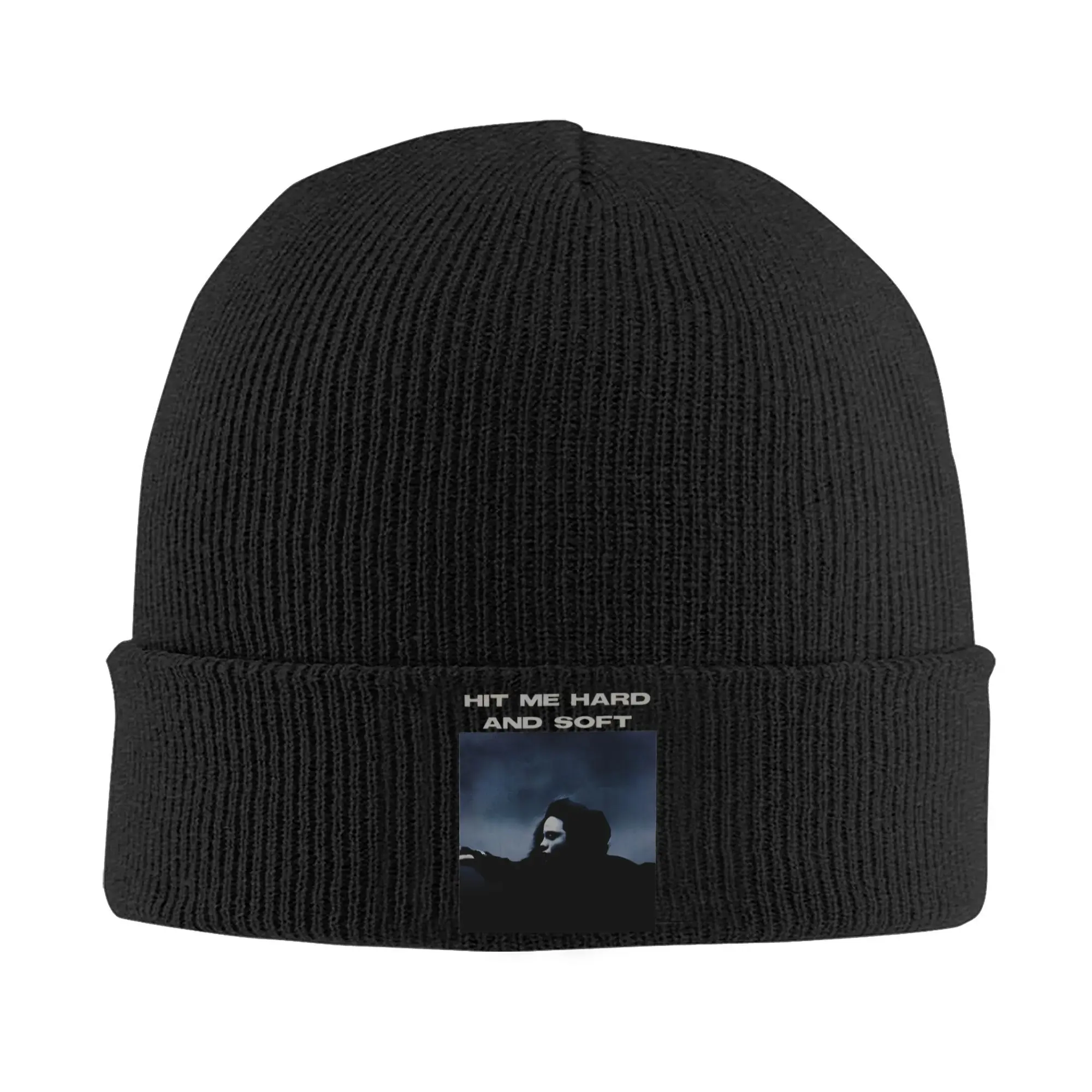 HIT ME HARD AND SOFT Knitted Hat for Women Men Beanie Autumn Winter Hat Acrylic Music  Warm Cap