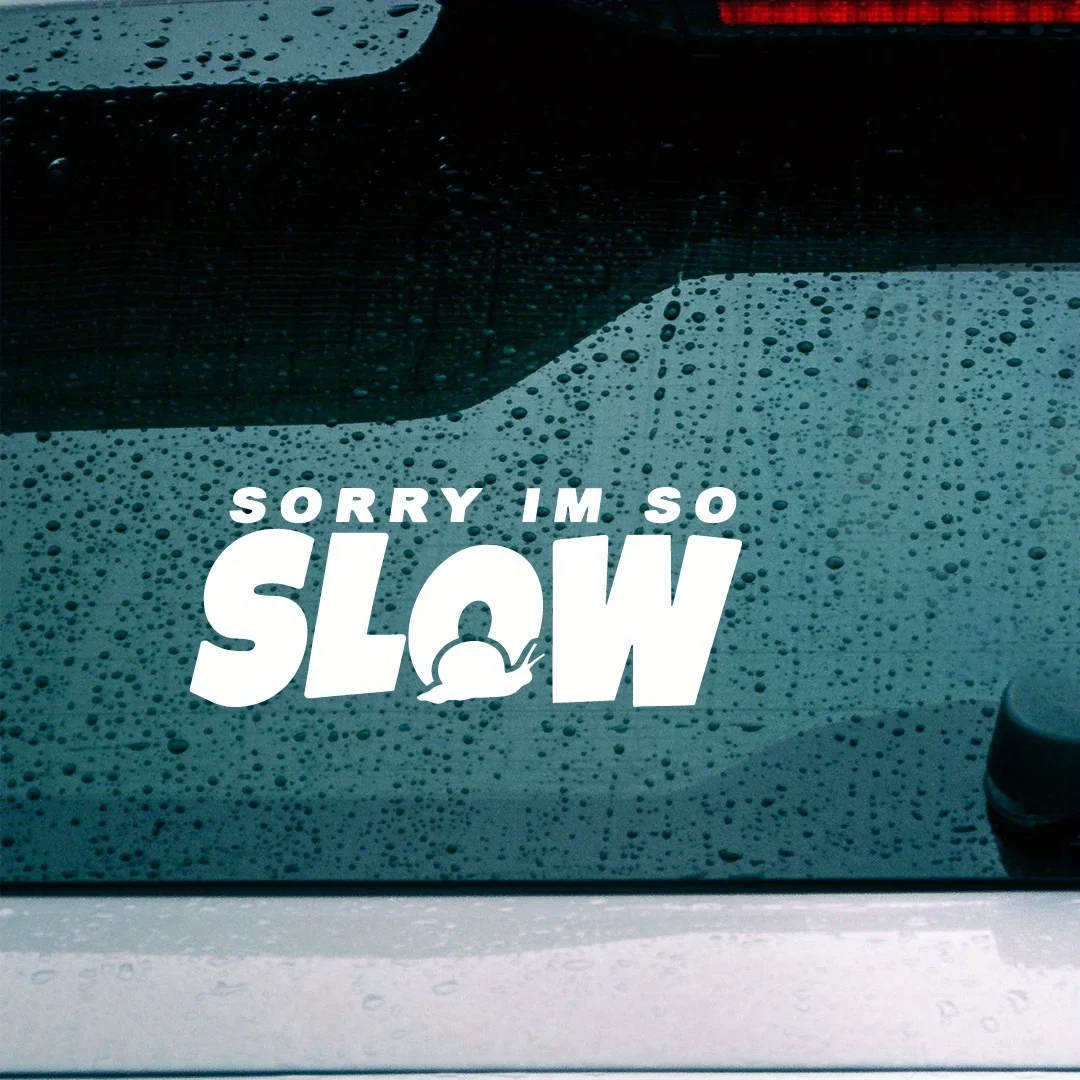 

1 шт. наклейка «Sorry I'm So Slow», виниловая наклейка с милым улиткой для медленных водителей, юмористический дизайн для автомобиля, мотоцикла, добавьте юмор для езды
