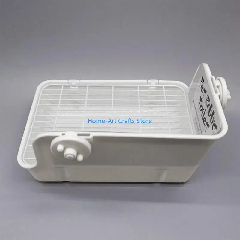 Y3NA Rabbit Litter Box Toilet for Small Animal Corner Litter Pan Potty Trainer Bunny Cage Toilet Bedding Box view 3