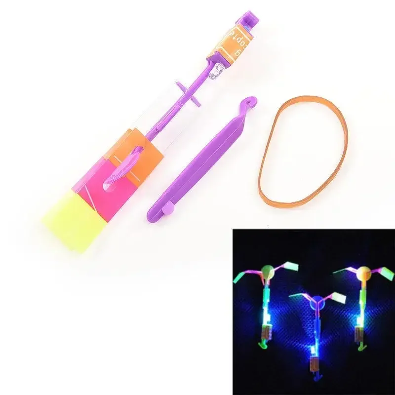 

100pcs LED Arrow Helicopter Rotating Flying Toys Space UFO Led Lights Christmas Kids' Gift Novelty Children Flying Toys