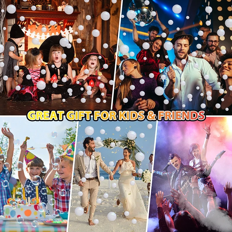 آلة فقاعات الضباب مع جهاز تحكم عن بعد، 3 في 1 للصور الداخلي والخارجي لحفلات الهالوين وأعياد الميلاد وحفلات الزفاف وأعياد الميلاد #5