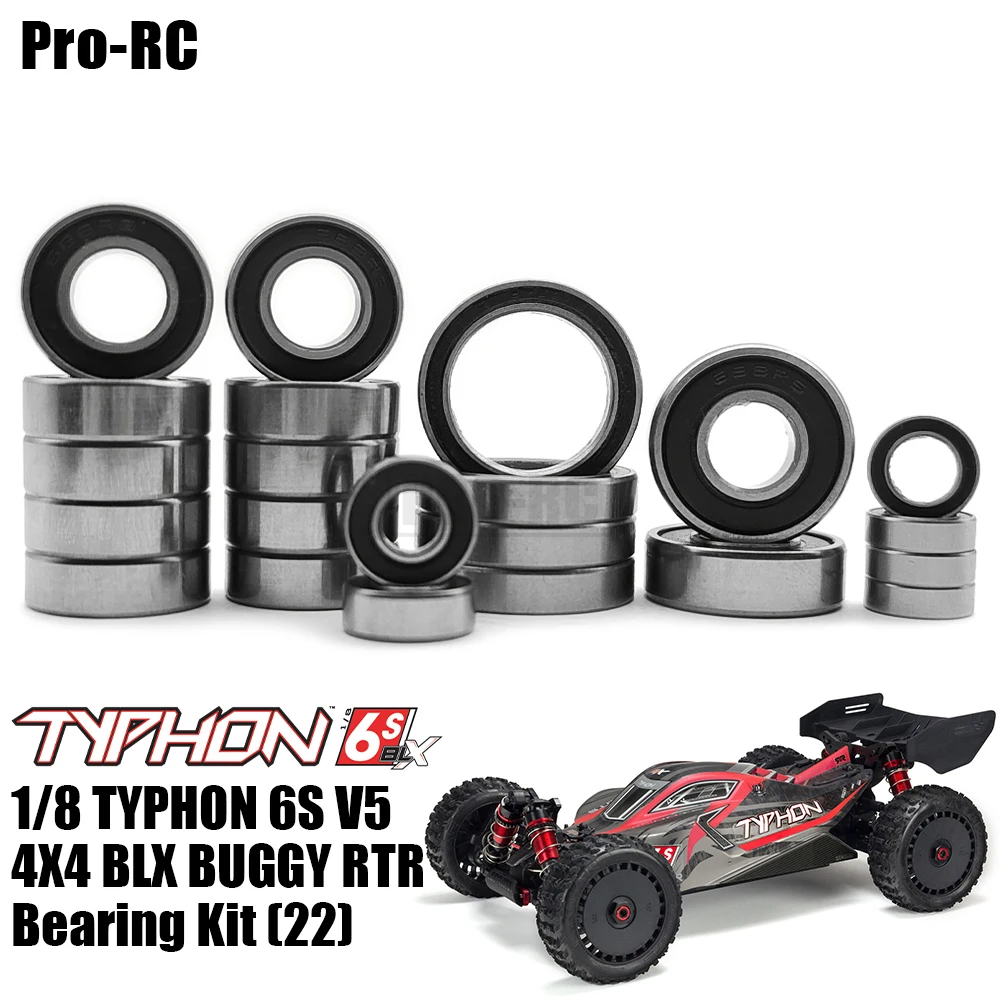 For Arrma 1/8 Typhon 6S V5 4x4 BLX Buggy Sealed Bearing Kit 22Pcs