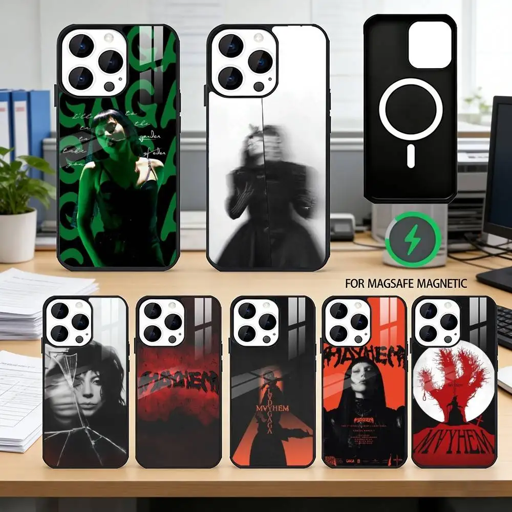 

L-Lady G-Gaga Mayhem Singer Phone Case For iPhone17,16,15,14,13,12,11 Plus,Pro Magnetic with Magsafe Wireless Charging
