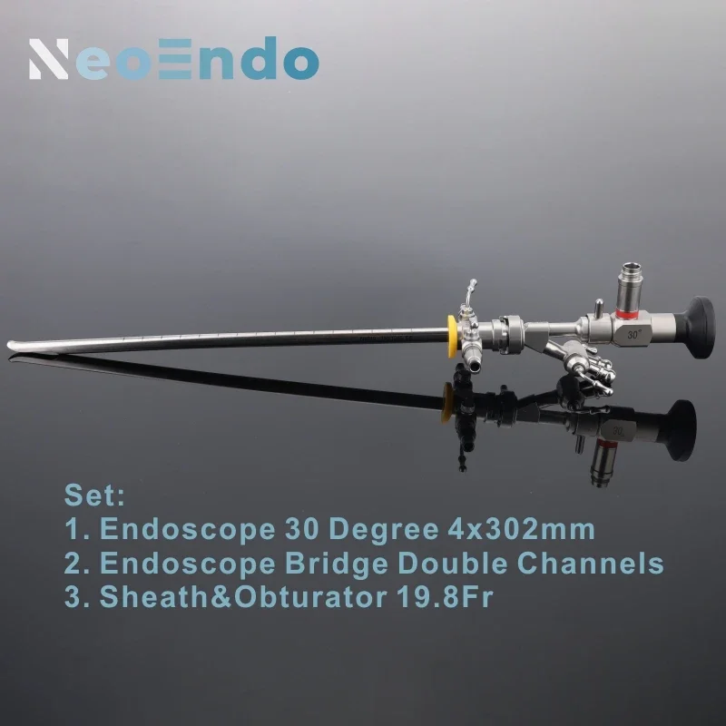 Urology Rigid Cystoscope 30 Degree 4x302mm With Sheath And Endoscope Bridge