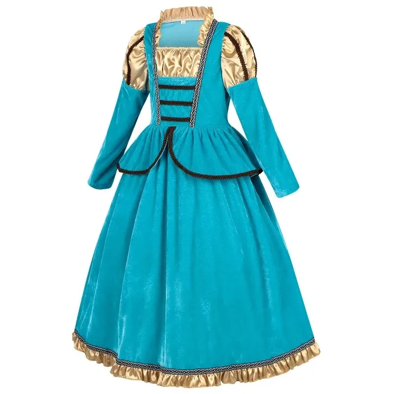 Medieval Cosplay Scottish Princess Enfant Dress Birthday Party Chica Disguise Roleplay Halloween Costume Carnival Outfits Suits