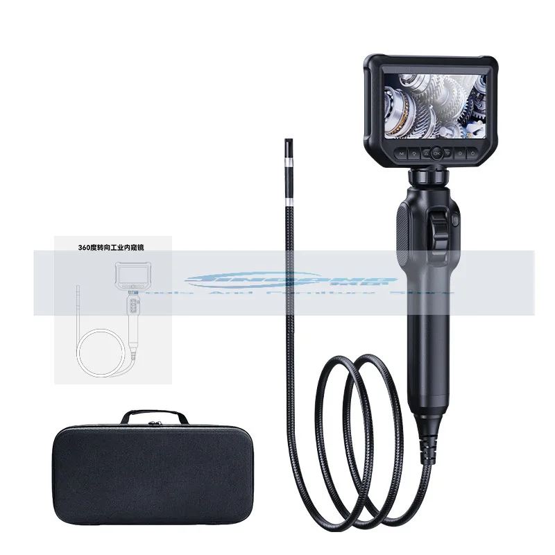 4.3 inch 360 ° steering endoscope with screen high definition lens pipeline auto repair detection handheld portable endoscope