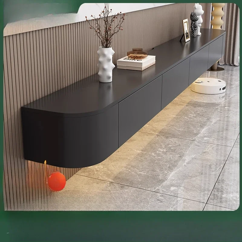 

Rock slab suspended TV cabinet, modern simple suspended TV cabinet