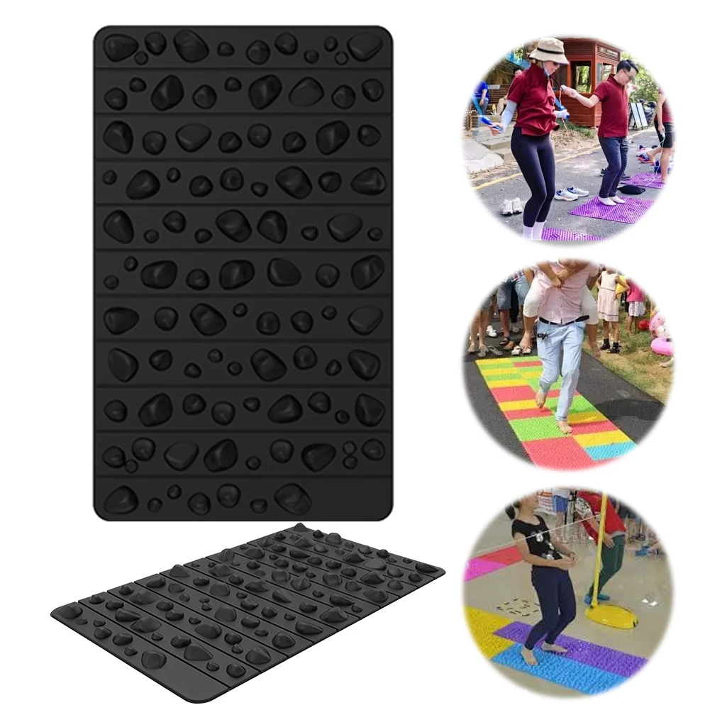 

Reflexology Foot Mat with Imitation Pebbles Foot Stimulator Mat Foot Massaging Plate Mat for Dad Mom Wife Husband