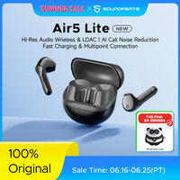 SoundPEATS Air5 Lite Bluetooth V5.4 Earbuds LDAC Hi-Res Audio Wireless Earphone, 13mm Driver, IPX5 Waterproof,Multipoint Pairing