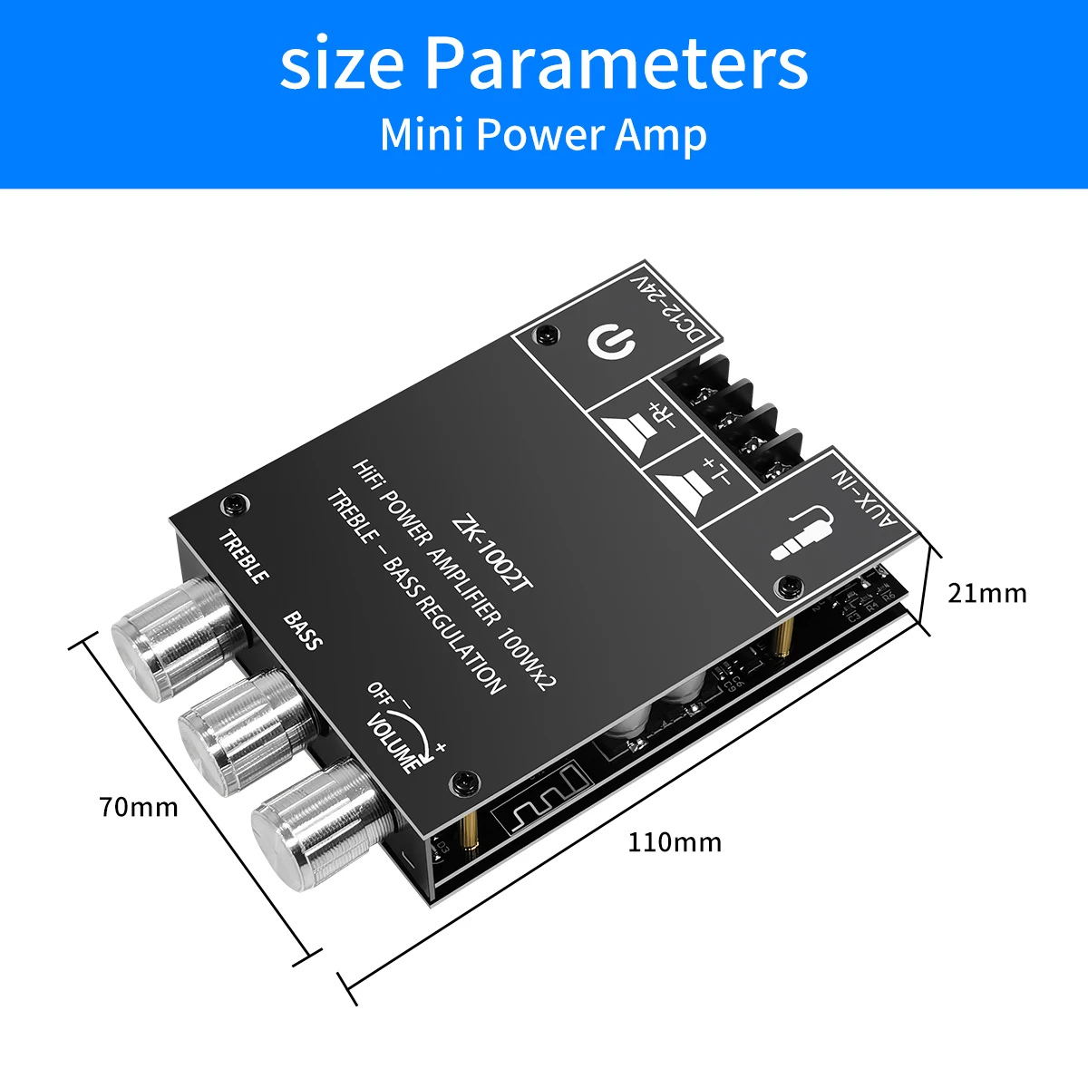 Рисунок 5 - ZK-1002T 100Wx2 Bluetooth 5