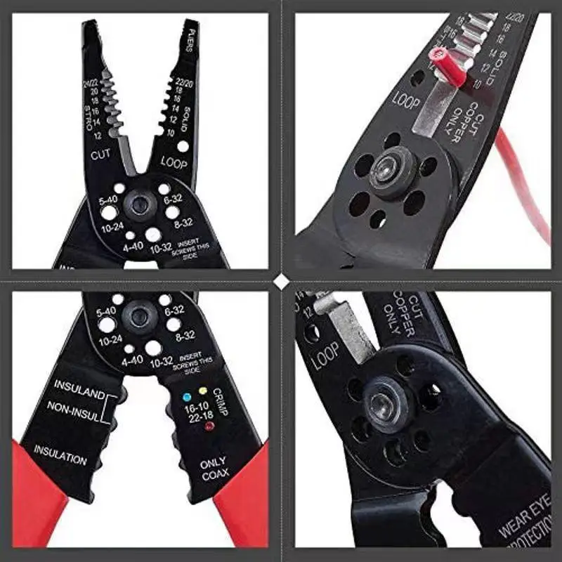 Professional 8-inch Wire Stripper/wire Crimping Tool, Wire Cutter, Wire Crimper, Cable Stripper, Wiring Tools And Multi-Function