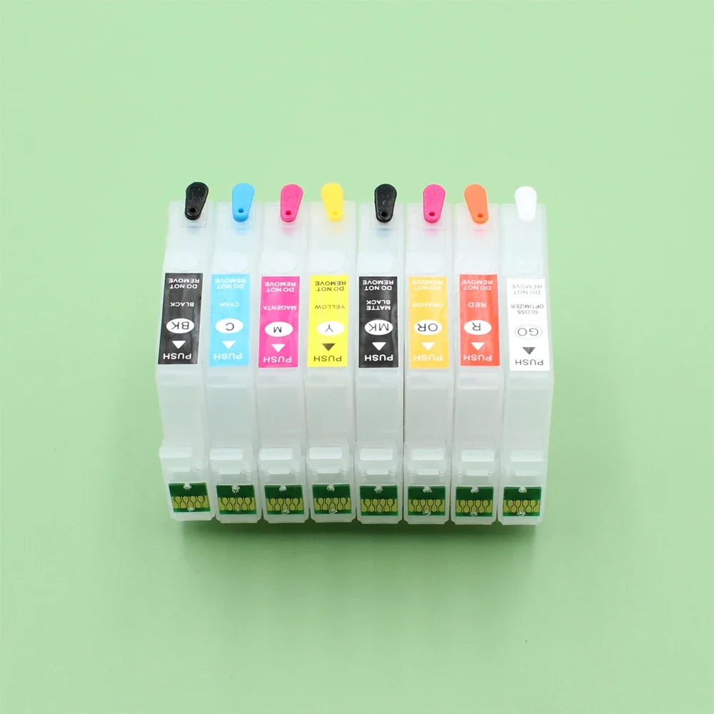 8 Colors Compatible Refillable ink cartridge with ARC chip for Epson SureColor P400 SC P400 printer T3240-T3249