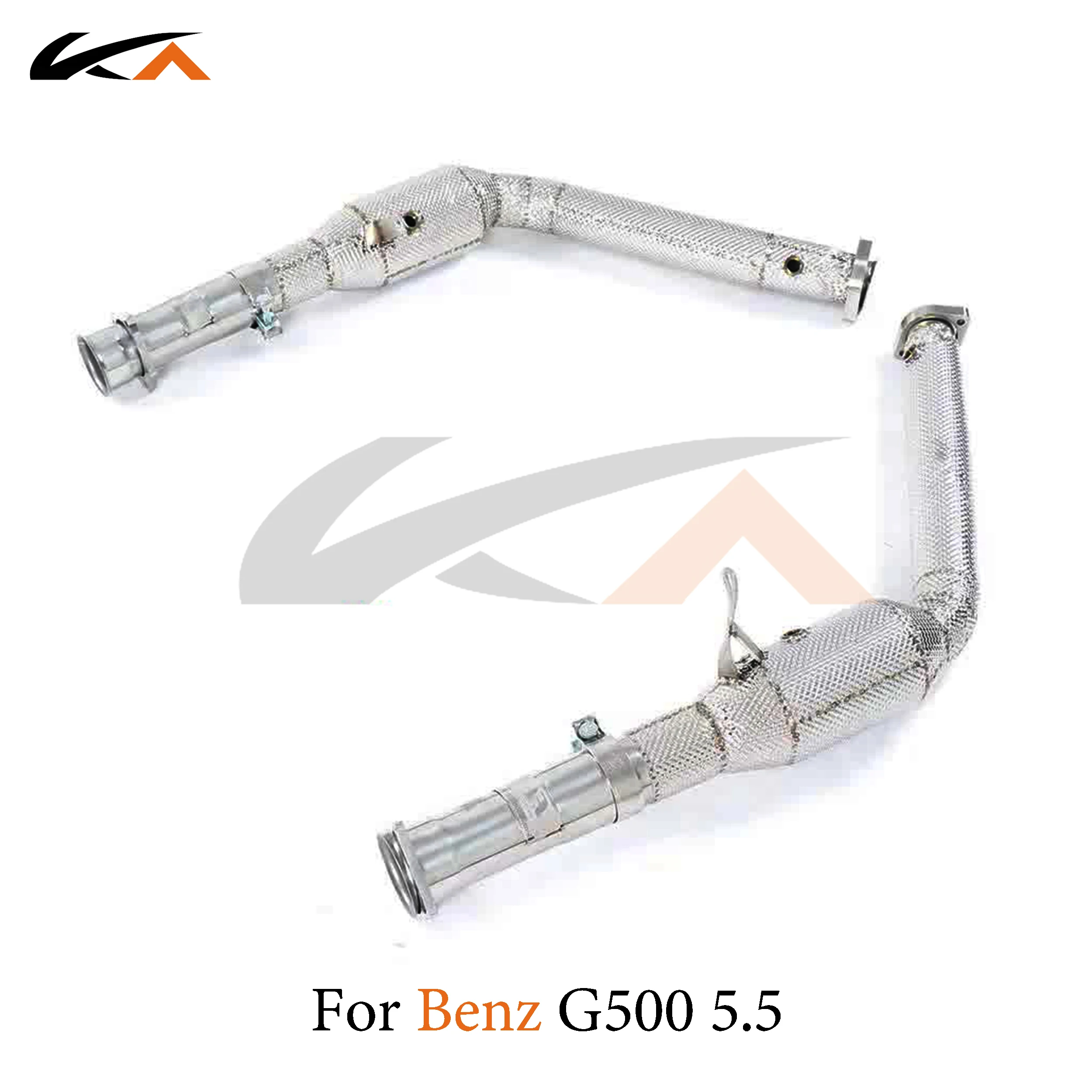 

KA Tuning exhaust system header stainless downpipe for Mercedes-Benz G500 5.5 axle pipe performance catalysis heat shield