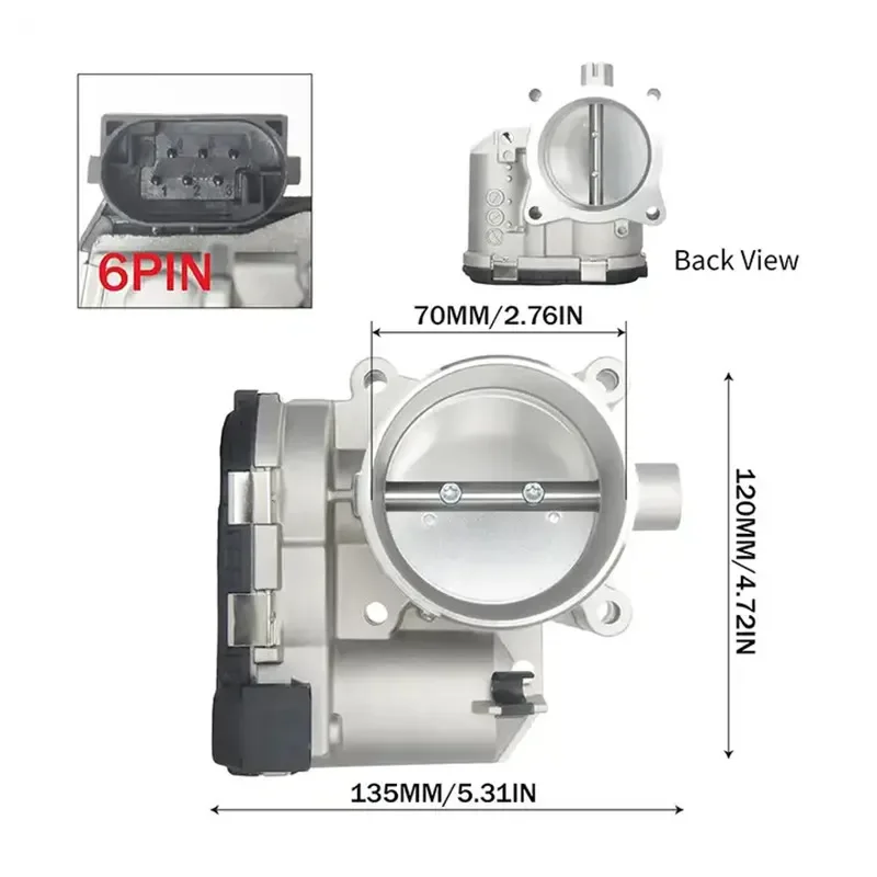 

30711554 0280750131 0280750103 Electric Throttle Body For 2002-2009 Volvo XC90 C70 S60 S80 V70 XC70 2.4L 2.5L