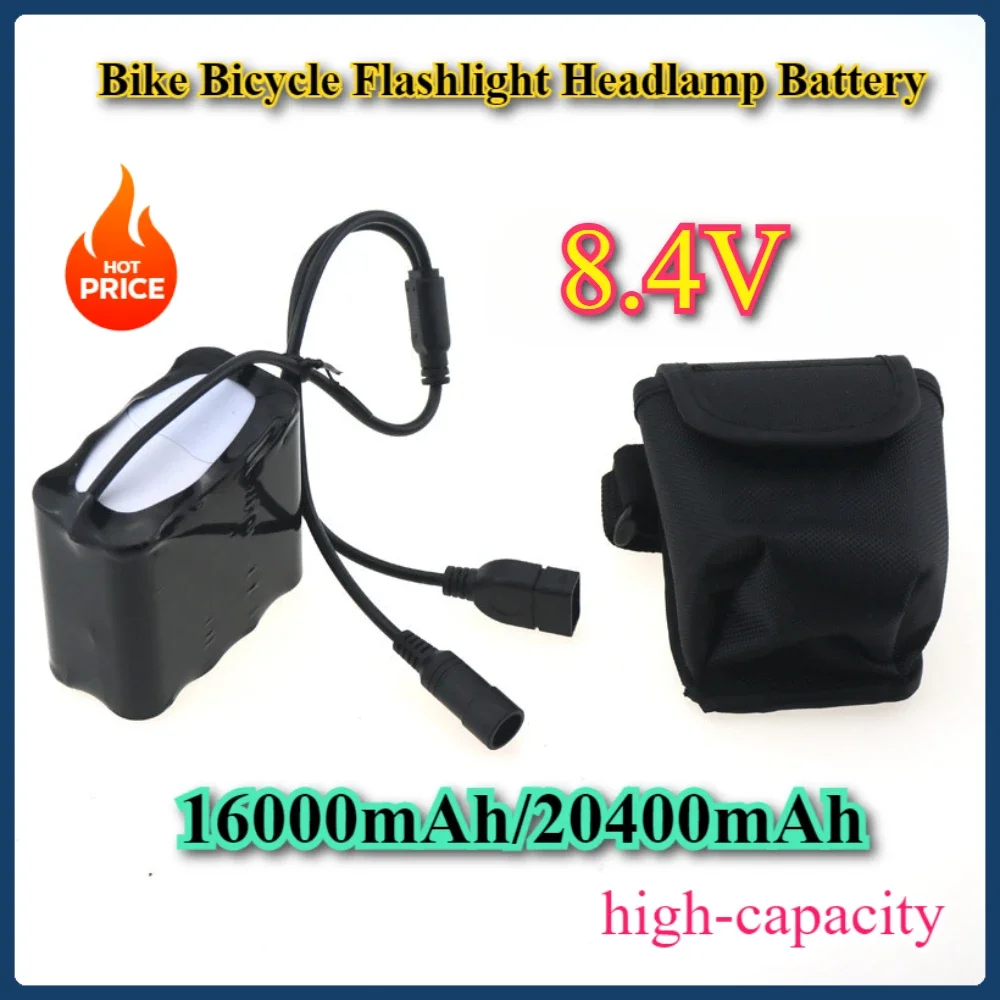 

16000mAh/20400mAh 8.4V 8*18650 Lithium-ion Battery for Bike Bicycle Flashlight Headlamp Accessories High-capacity