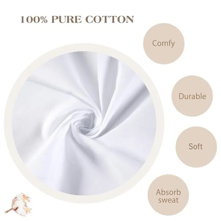 100 Soft Cotton Men's Handkerchiefs White Hankie Pack of 12 Pieces for Formal Wear Business Meetings and Daily Use with Premium