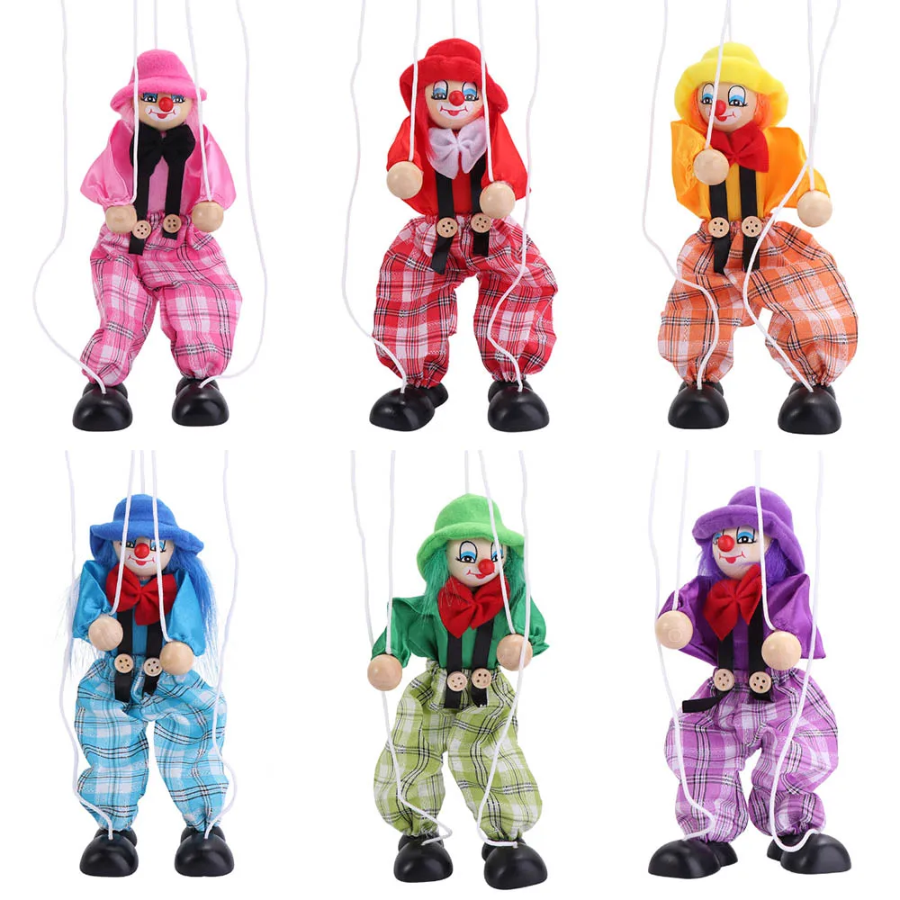 Handmade For New Year Colorful Joint Activity   Children Gifts Handcraft  Pull String Puppet Puppet Clown Puppet