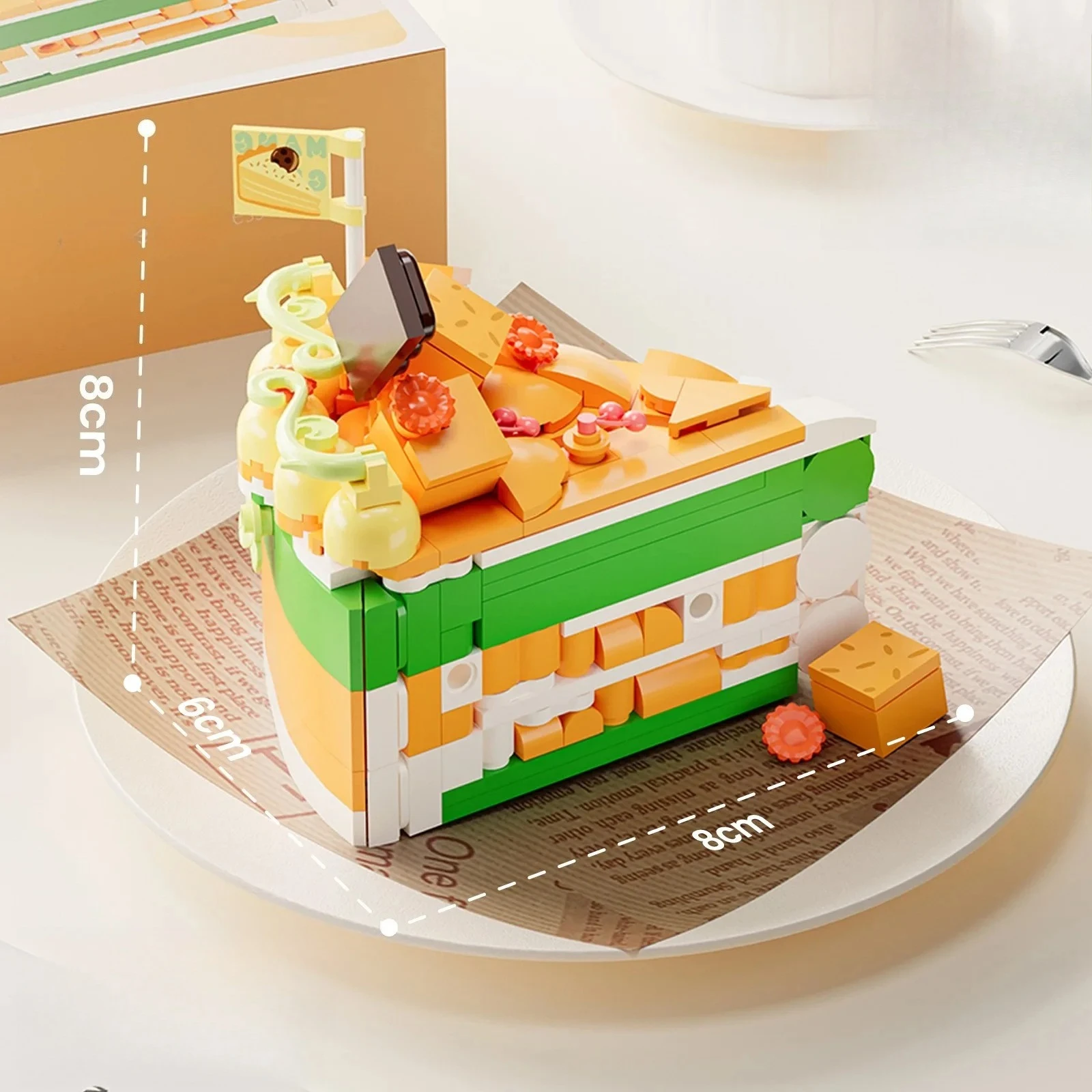Stacking Blocks Birthday Cake Handmade Desserts Compatible with Lego Cake Building Block Toys, A Gift for Girls Stacking Blocks