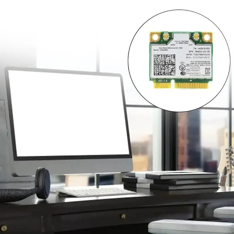 7260AC 7260HMW 1200M 2,4/5 GHz Dual-Band-Gigabit-internes drahtloses Netzwerkkarte 4.0 Bluetooth-kompatibles MINI PCIE WIFI – Detail 3