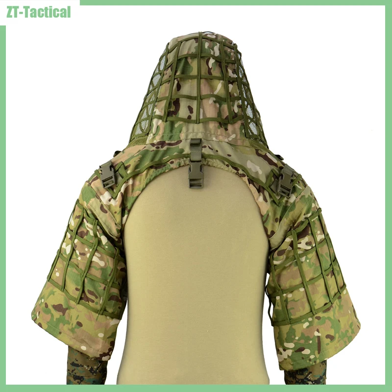 

Ghillie Suit Foundation Tactical Sniper Coat Viper Hoods Camouflage Clothes For Airsoft Paintball Hunting Accessories, Ripstop