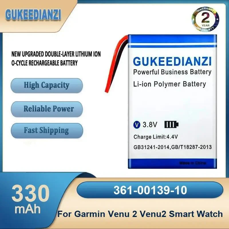 

361-00139-10 330mAh High Capacity Smartwatch Battery For Garmin Venu 2 Venu2 Smart Watch