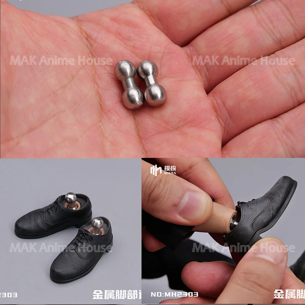 In Stock MH2303 1/6 Scale Metal Connector Foot Connector Body Accessory For 12'' Male / Female Soldier Action Figure Dolls