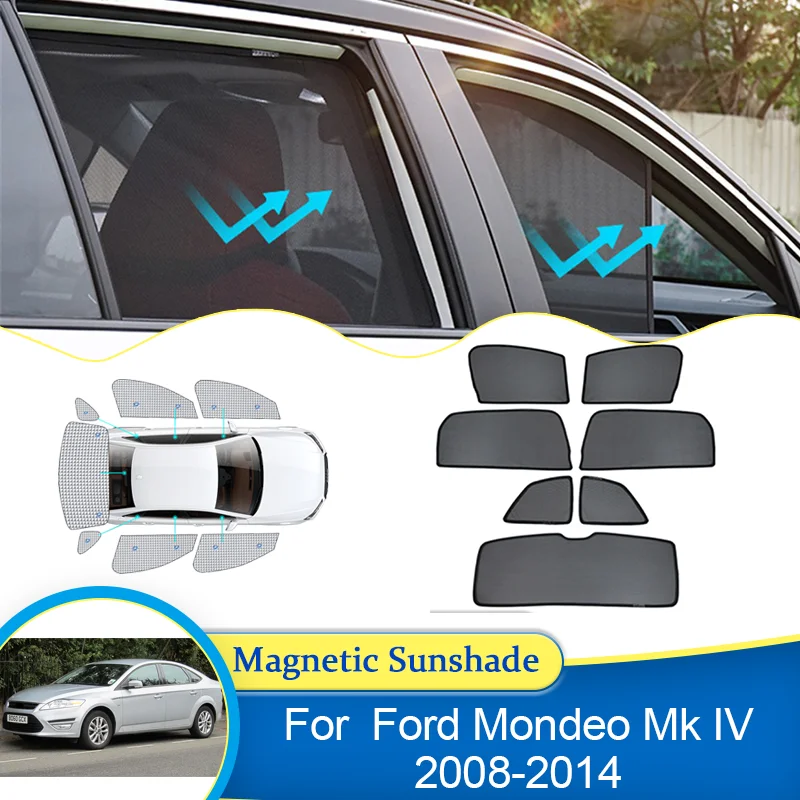 For Ford Mondeo Mk IV iv 3rd Gen 2008~2014 Protection Shield blocking Window Sunshade Privacy Side Shading Car Visor Accessories