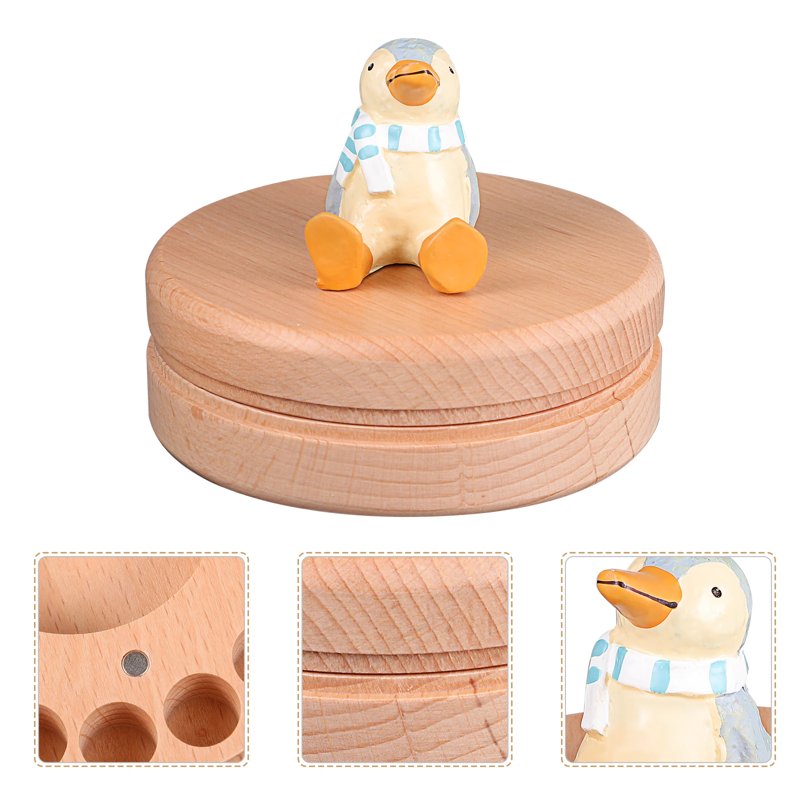 

1 set 1 Set Cartoon Baby Teeth Storage Box Keepsake Organizer For Christmas Birthday Gift Kids Deciduous Tooth Holder Memory
