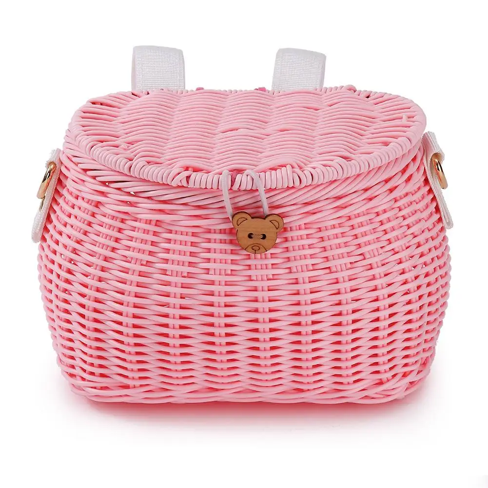 Creative Design Daily Use Outdoor Activities Children's Bike Basket Crossbody Backpack Basket Easy Installation