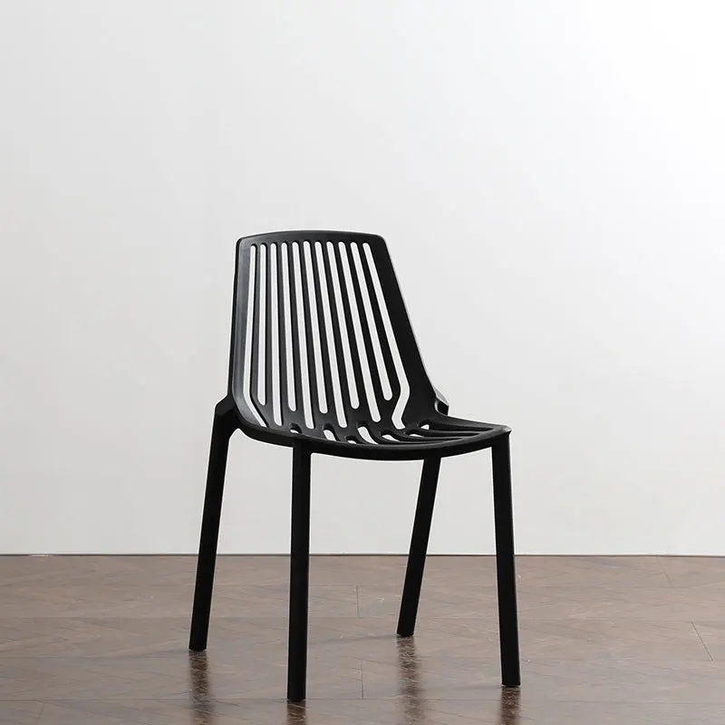Vertical hollow creative plastic dining chair dining chair home leisure designer chair