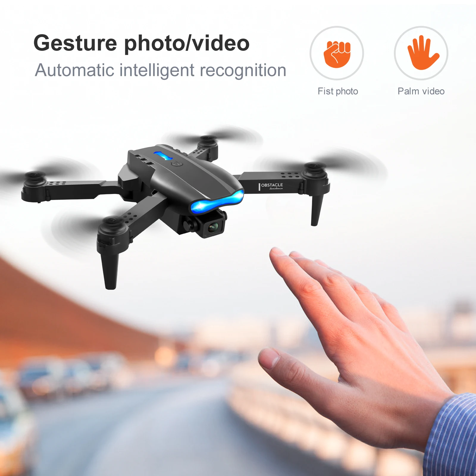 E99 Pro Folding Drone Quadcopter WIFI FPV Remote Control Handle Four Axis Aircraft HD 4K Photography UAV Altitude Fixation