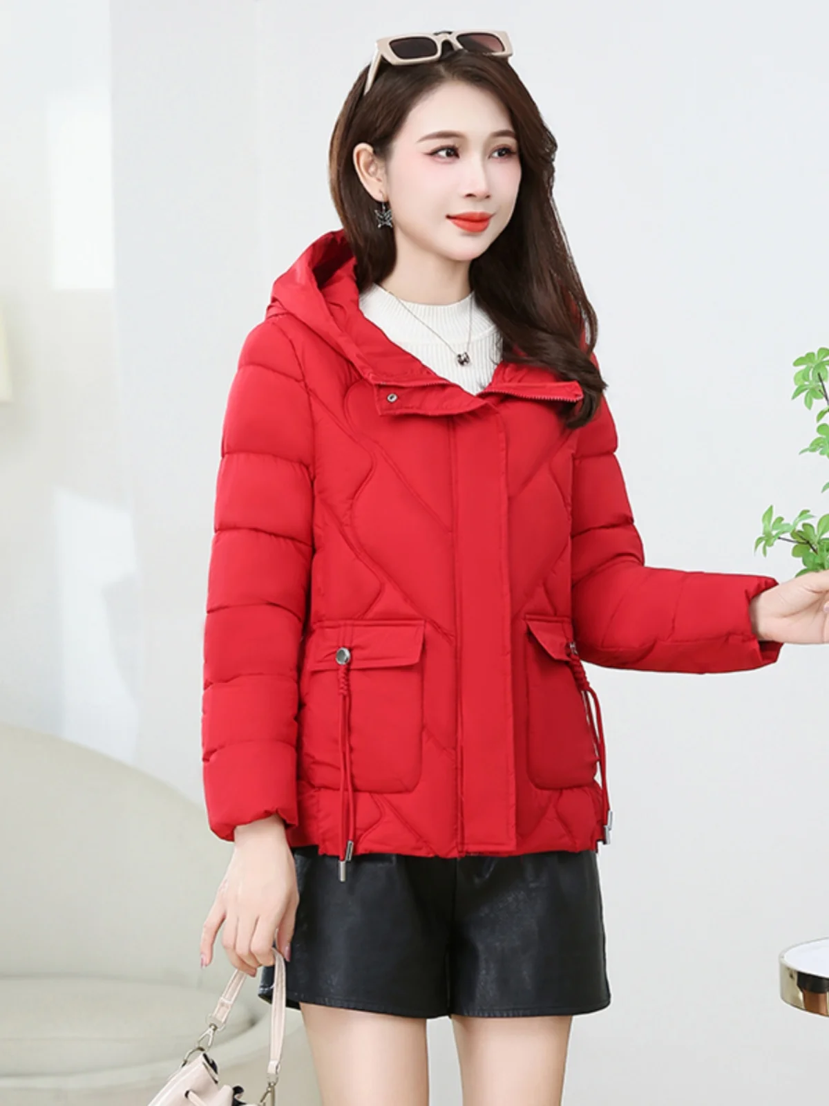 

Women's ort Thiened Winter Cotton Jaet Korean Sle Loose Slimming down Jaet Faionable Warmth Cotton Coat Trendy