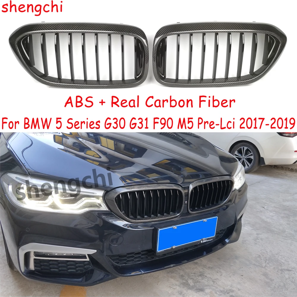 G30 G31 M5 F90 Pre-lci ABS Carbon Fiber Front Grille For BMW 5 Series G30 G31 F90 M5 520i 530i 540i M550i Racing Grill 2017-2019