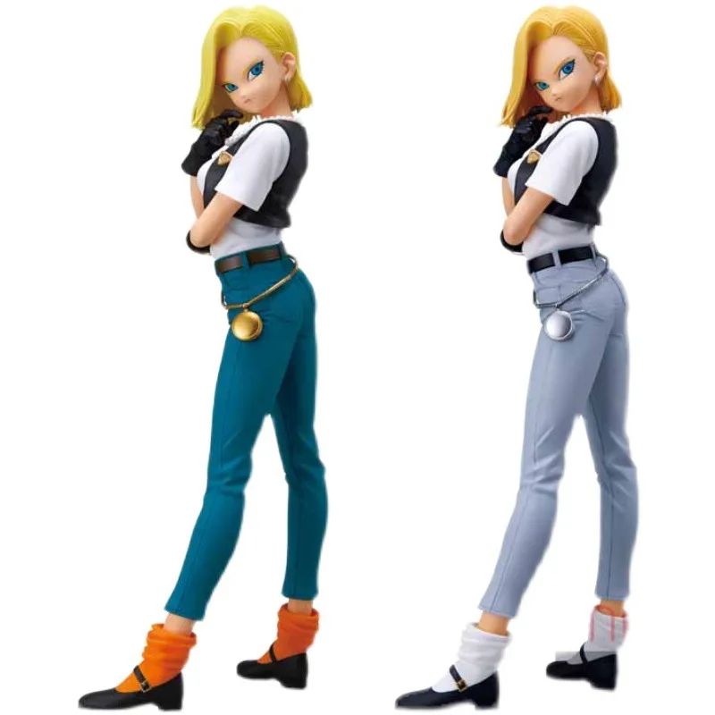 In Stock Banpresto Dragon Ball Glitter＆Glamours Android 18 Lazuli Anime Action Figure Collectible Model Toys Figurals