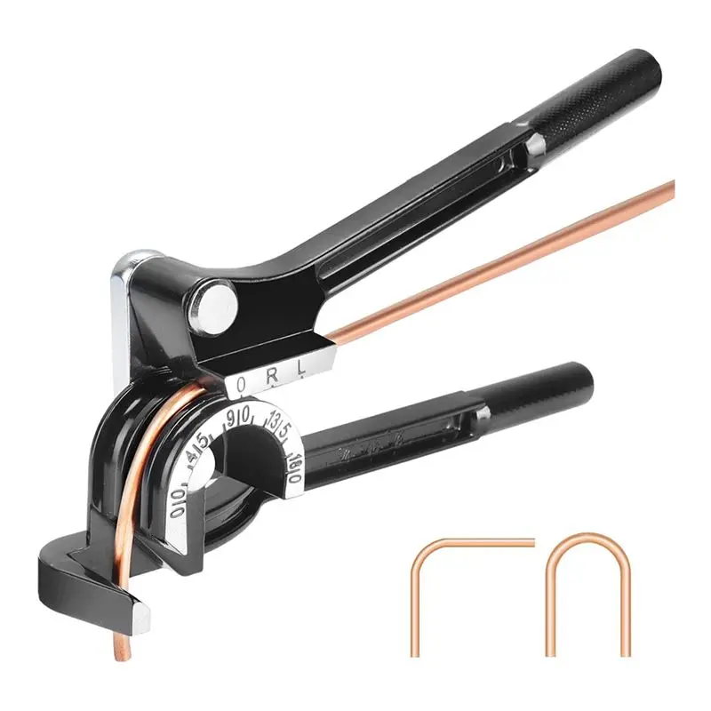 AT05-Tube Bender -180 Degree 3 In 1 Pipe Bender Suitable For Bending 1/4Inch 5/16Inch 3/8Inch OD Copper,Brass & Steel Pipes