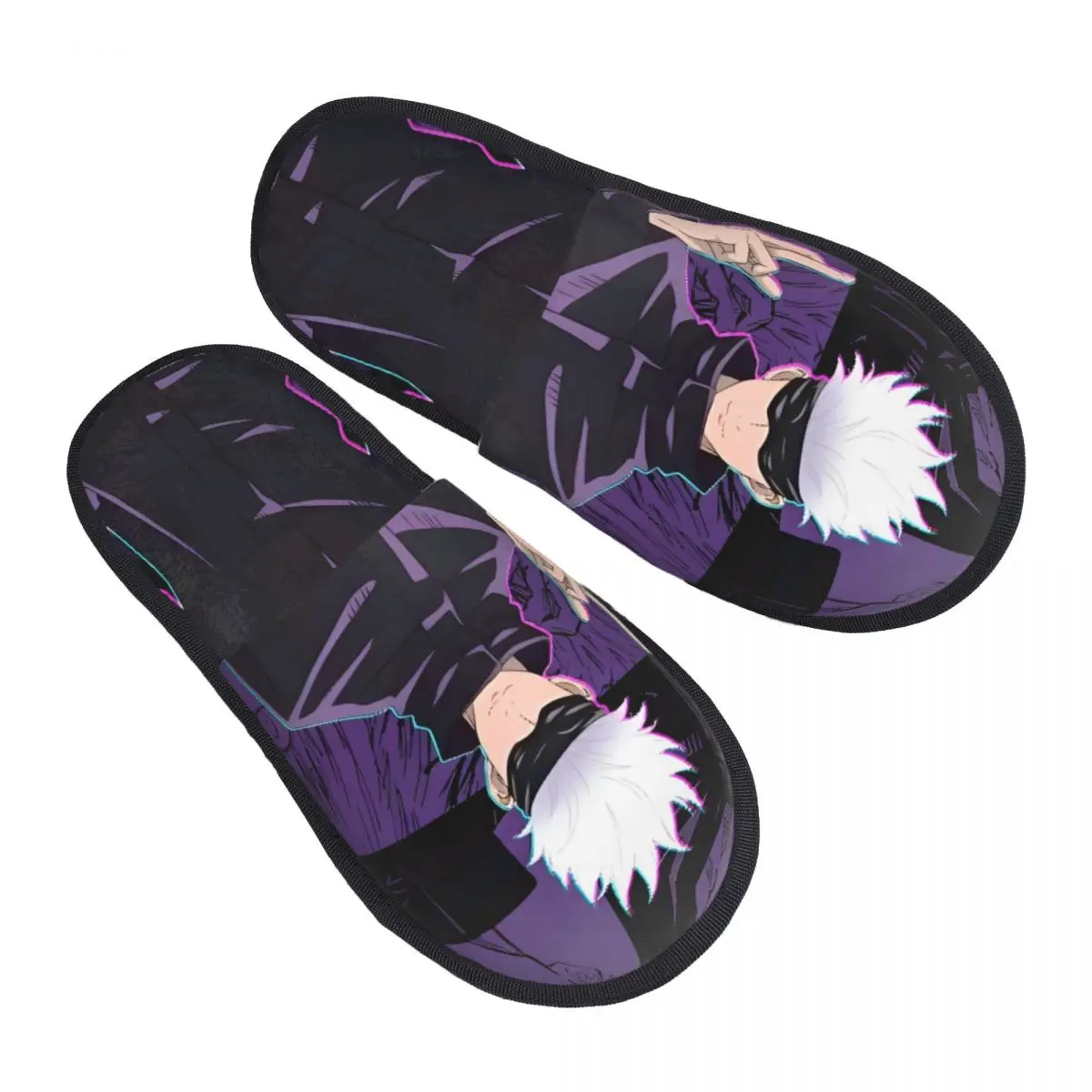 Winter Home Cotton Slippers Gojo Satoru Accessories Household Fur Slides Slippers Indoor Jujutsu Kaisen Cozy Non Slip Slides